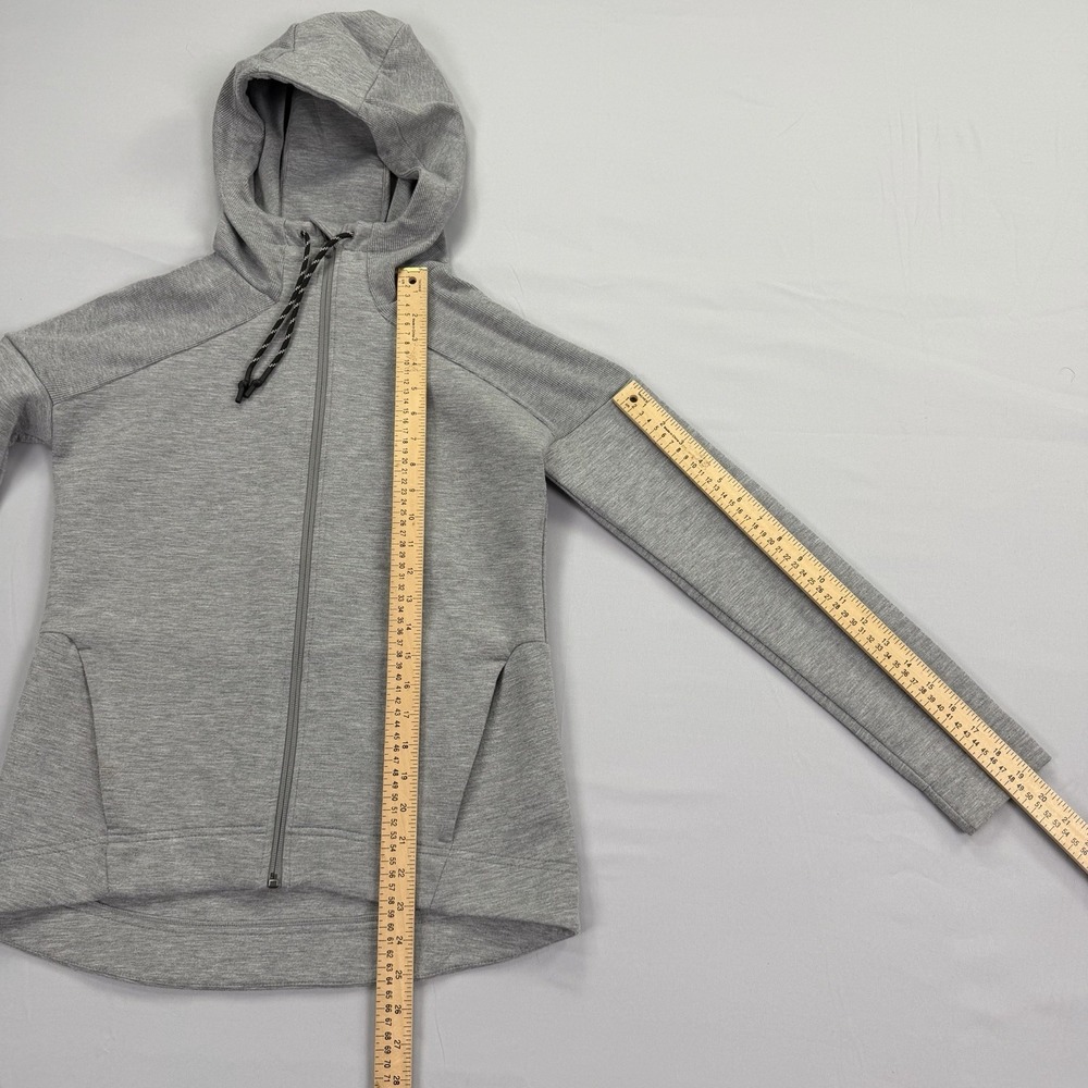 Sweaty Betty Women's S Gray Scuba Full Zip Hooded Jacket Athletic Stretch - Picture 7 of 16